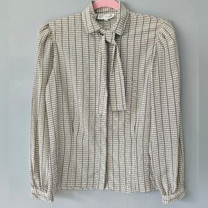 Vintage Jones New York Women's Size 4 Bow Blouse